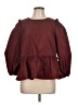 Cinq à Sept 100% Polyester Burgundy 3/4 Sleeve Blouse Size L - photo 1
