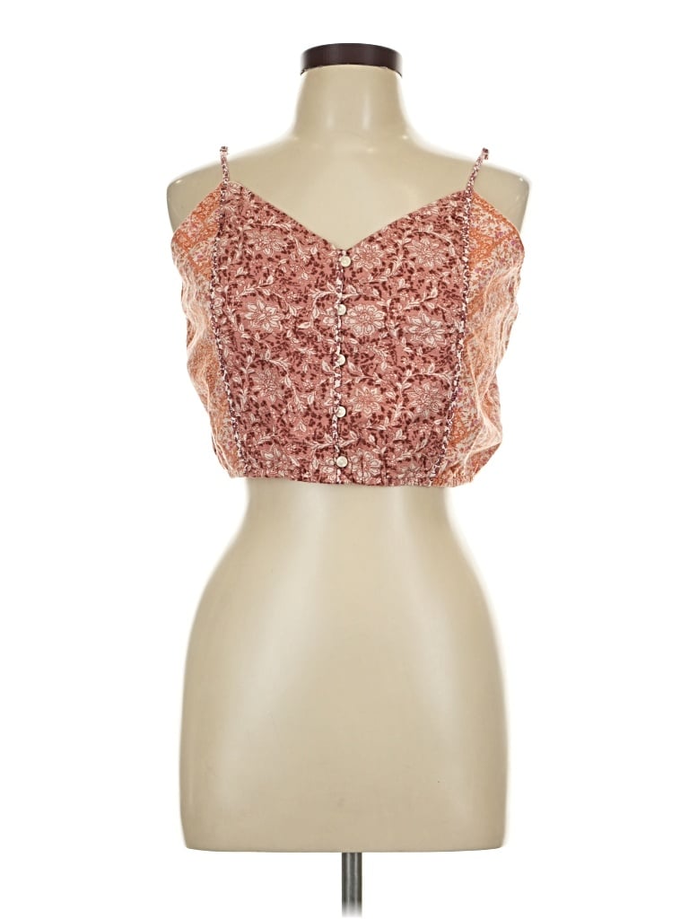 Pre-owned American Eagle Outfitters Sleeveless Blouse In Orange