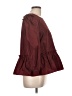 Cinq à Sept 100% Polyester Burgundy 3/4 Sleeve Blouse Size L - photo 4