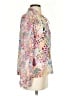 Emily Lovelock 100% Viscose Animal Print Multi Color Ivory Long Sleeve Blouse Size XS - photo 4