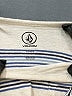 Volcom 100% Cotton Stripes Ivory Short Sleeve Henley Size 6 - photo 3