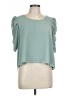 Forever 21 100% Polyester Green Short Sleeve Top Size L - photo 1