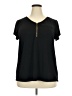 Roz & Ali Black Short Sleeve Henley Size 2X - photo 1