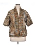 Chico's Brown Short Sleeve Blouse Size XL (3) - photo 1