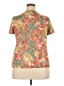 Unbranded 100% Polyester Floral Orange Short Sleeve T-Shirt Size XXL - photo 2