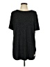 Ann Taylor Solid Black Short Sleeve Top Size L - photo 1