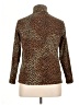 Lands' End 100% Polyester Animal Print Brown Cardigan Size 14 - photo 2