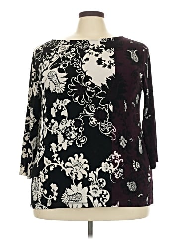 Travelers by Chico's 3/4 Sleeve T-Shirt (view 1)