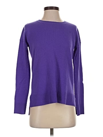 Aqua Cashmere Pullover Sweater (view 1)