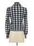 Free Assembly Checkered-gingham Black Long Sleeve Blouse Size S - photo 2