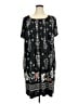 Perceptions Print Black Casual Dress Size 2X - photo 1