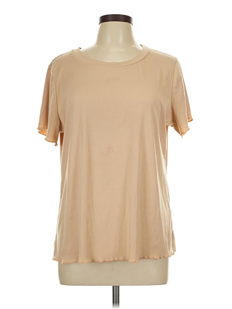 Pre-owned Ekouaer Short Sleeve T-shirt In Tan
