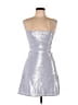 THATSSOFETCH Metallic Silver Cocktail Dress Size 8 - photo 1