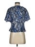 Worthington Paisley Blue Short Sleeve Blouse Size S (petite) - photo 1