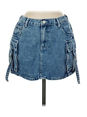 Orange Kiss Denim Skirt (view 1)