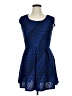 Iz Byer Chevron-herringbone Blue Casual Dress Size XL - photo 1