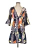 Assorted Brands 100% Polyester Print Blue Casual Dress Size S - photo 1