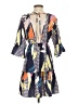 Assorted Brands 100% Polyester Print Blue Casual Dress Size S - photo 2