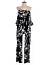 Assorted Brands Graphic Black Jumpsuit Size L - photo 1