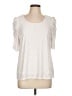 CeCe White Short Sleeve Top Size L - photo 1