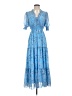 Max Studio 100% Polyester Paisley Blue Casual Dress Size S - photo 1