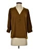 MELLODAY Brown 3/4 Sleeve Blouse Size XS - photo 1
