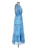 Max Studio 100% Polyester Paisley Blue Casual Dress Size S - photo 4
