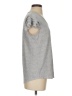 Adrianna Papell Silver Short Sleeve Top Size S - photo 4