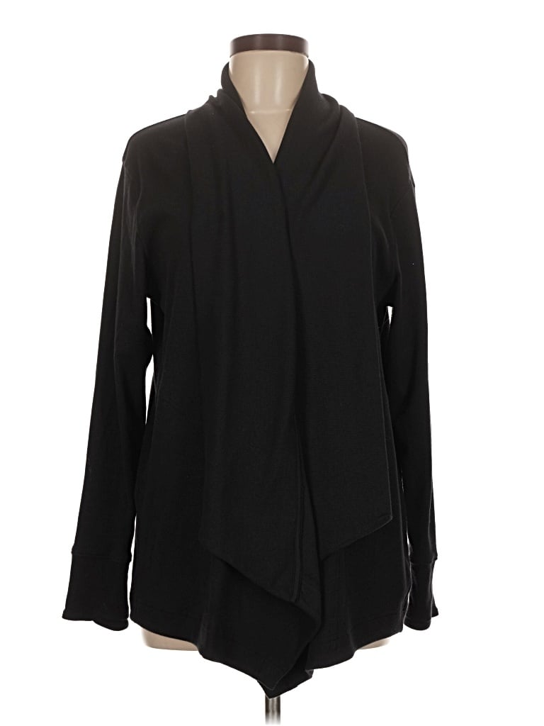 Pre-owned Athleta Cardigan Sweater In Black