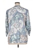 Chico's Paisley Blue 3/4 Sleeve Button-Down Shirt Size XL (3) - photo 2