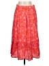 Talbots 100% Viscose Paisley Red Casual Skirt Size Lg Petite - photo 2