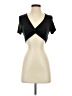 Shein Black Short Sleeve Top Size 4 - photo 1
