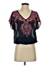 rue21 100% Polyester Blue Short Sleeve Blouse Size S - photo 1