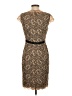 Calvin Klein 100% Polyester Paisley Tan Cocktail Dress Size 4 - photo 2