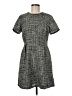 Solitaire 100% Polyester Tweed Gray Casual Dress Size 8 - photo 1