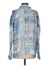 Dear John 100% Rayon Paisley Blue Long Sleeve Blouse Size S - photo 2