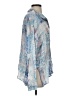 Dear John 100% Rayon Paisley Blue Long Sleeve Blouse Size S - photo 4