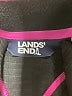 Lands' End 100% Polyester Black Track Jacket Size 10 - 12 - photo 3