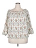 St. John's Bay Multi Color White 3/4 Sleeve Blouse Size XL - photo 1