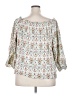 St. John's Bay Multi Color White 3/4 Sleeve Blouse Size XL - photo 2