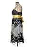Max and Cleo 100% Polyester Print Gray Cocktail Dress Size 12 - photo 5