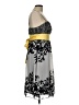 Max and Cleo 100% Polyester Print Gray Cocktail Dress Size 12 - photo 4