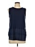 MICHAEL Michael Kors Blue Sleeveless Blouse Size L - photo 1