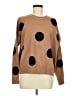 T Tahari Polka Dots Brown Pullover Sweater Size M - photo 1