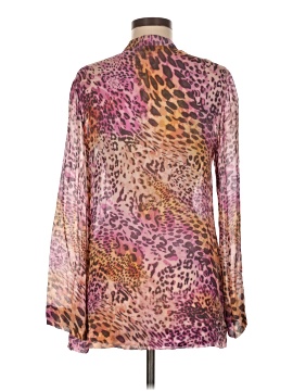 Lafayette 148 New York Long Sleeve Silk Top (view 2)