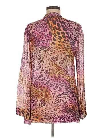 Lafayette 148 New York Long Sleeve Silk Top (view 2)