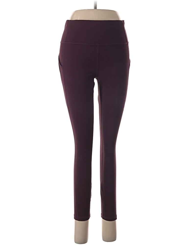 Pre-owned Fabletics Active Pants In Burgundy