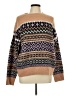 Time and Tru Print Tan Pullover Sweater Size L - photo 1