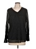 Harper 100% Polyester Black Long Sleeve Blouse Size L - photo 1
