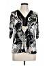 Espresso Silver 3/4 Sleeve Blouse Size L - photo 1